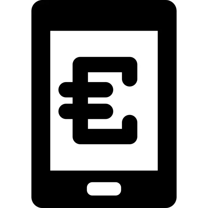 欧元数字商务在平板电脑屏幕上签名