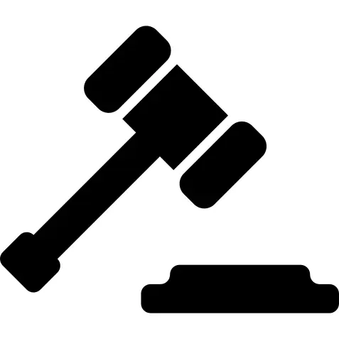 Hammer legal tool symbol