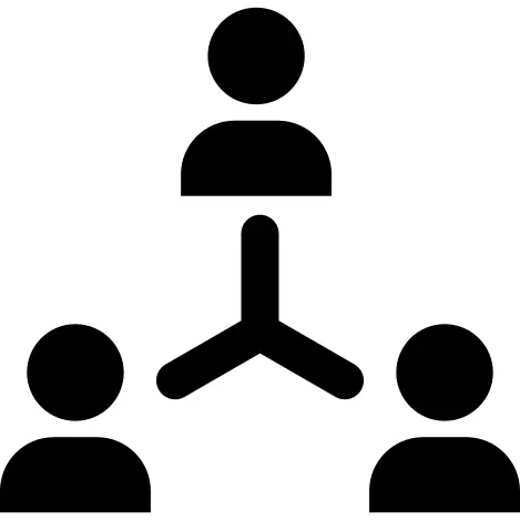 Human business triangular symbol