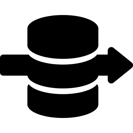 Stack of coins with arrow