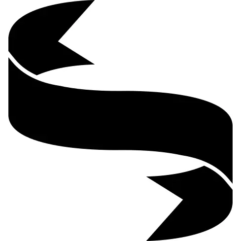 旋转的丝带剪影