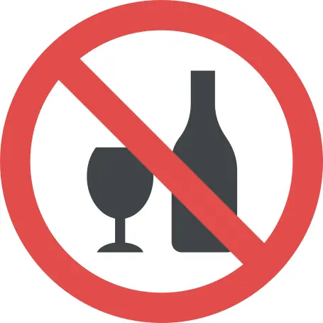 No alcohol