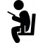 Sitting man reading