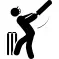 Cricket player with bat