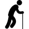 Old man with cane
