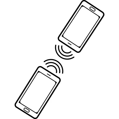 Mobile phone connected by bluetooth