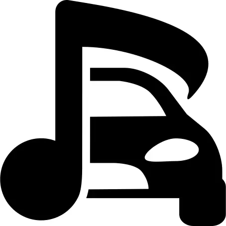Car and musical note