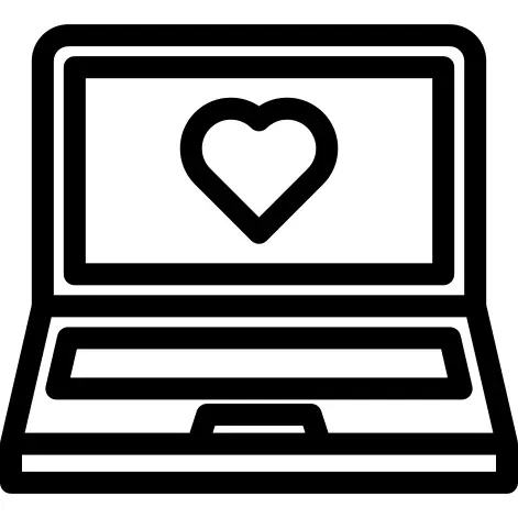 Laptop with Heart