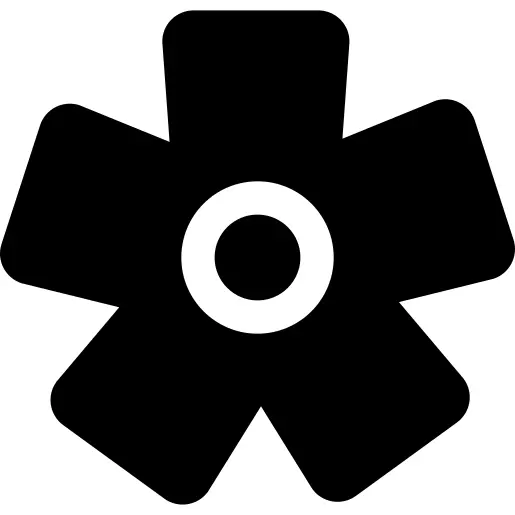 Flower shape of five petals