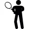 Tennis player silhouette