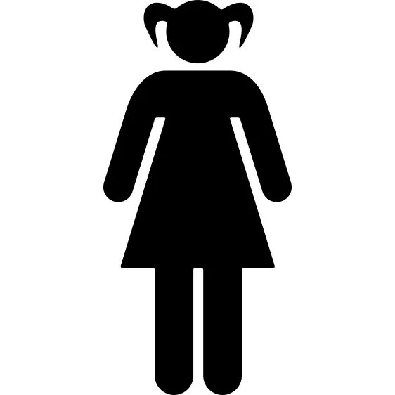 Young woman with two ponytails