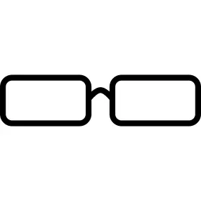 Rectangular thin eyeglasses