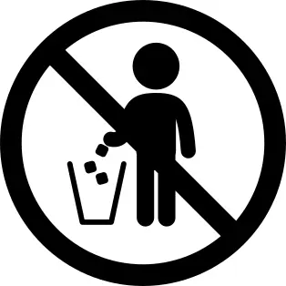 No littering Sign