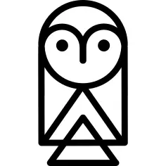 Owl cartoon outline