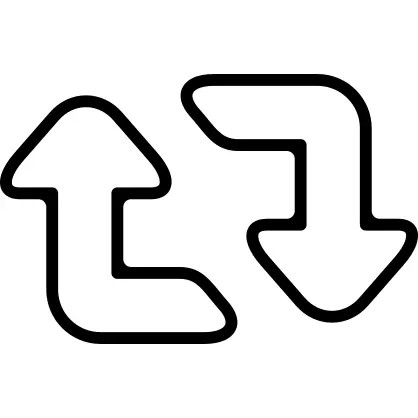 Retweet arrows couple outline