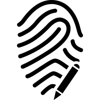 Fingerprint mark with pen
