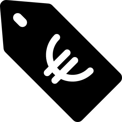 Price tag with euro symbol