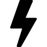 Lightning bolt filled shape
