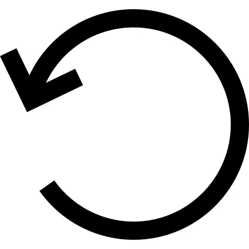 Rotate left circular arrow interface symbol