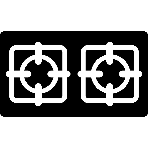 Two burners from top view