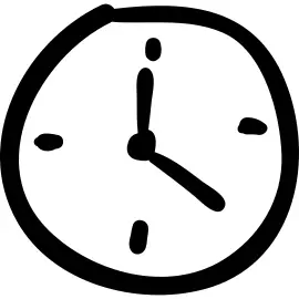 Clock handmade circular symbol
