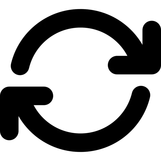 Refresh arrows circle with clockwise rotation