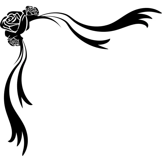 Floral design corner ornamental shape