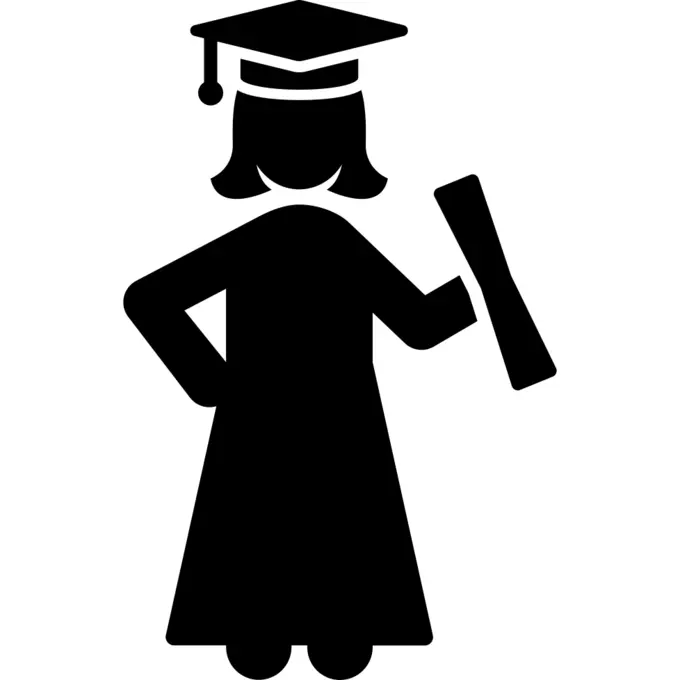 Graduated woman
