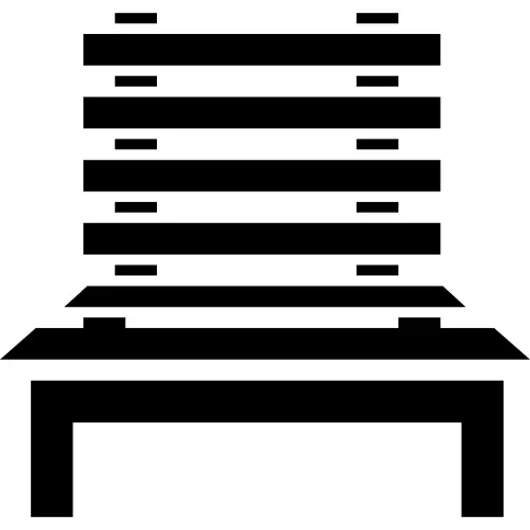 Urban street furniture wood chair