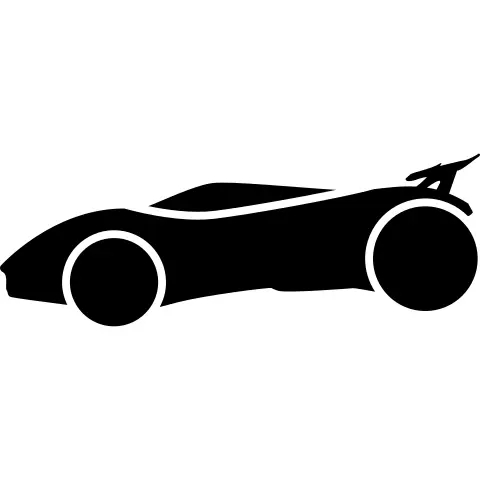 Sportive elegant car side view