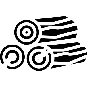 Firewood trunks stacked