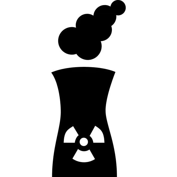 Factory tower with biohazard smoke