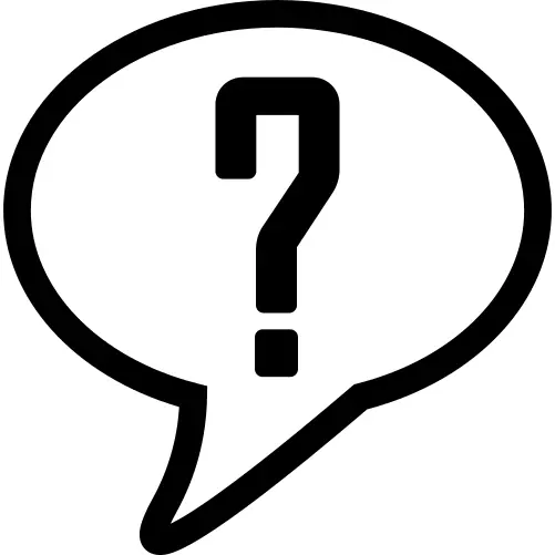 Speech balloon outline with question mark