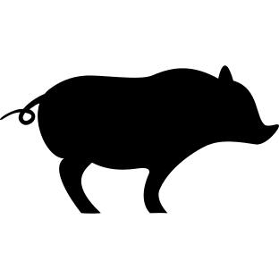 Pig Facing Right