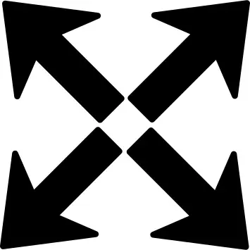 Arrows group interface symbol to expand