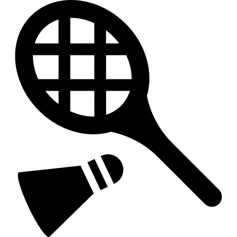 Badminton RAcket and Feather