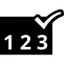 Numbers sequence verification symbol