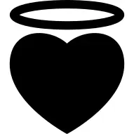 Angel heart with an halo