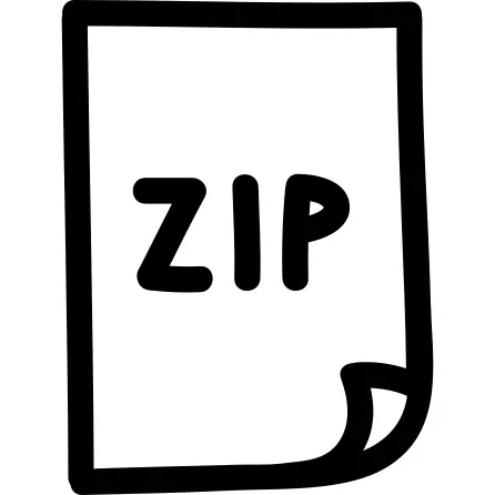 Zip file hand drawn interface symbol