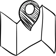 Map sketch with a placeholder