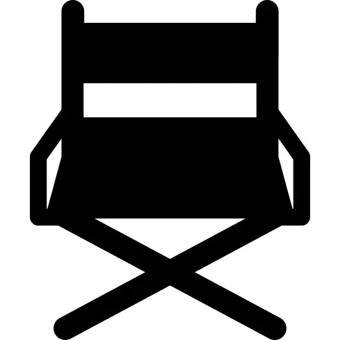 Director chair frontal view