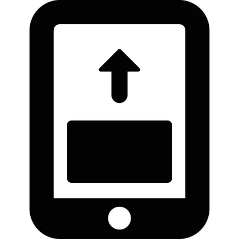Smartphone and Up Arrow