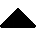 Triangular filled up arrow