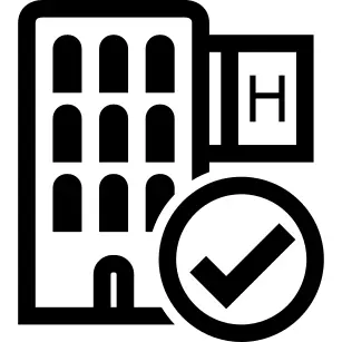 Hotel check symbol