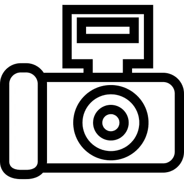 Camera with external flash outline variant