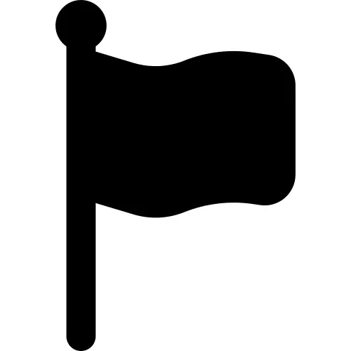 Pole dark flag waving