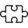 Puzzle piece outline inside a circle