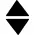 Triangles forming arrow up and down