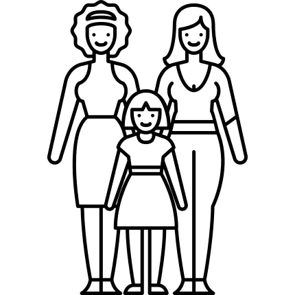 Lesbian Couple and Daughter