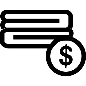 Towels sale symbol with dollar sign